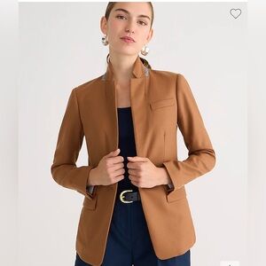 EUC J. Crew Petite Camel Regent Blazer in wool flannel